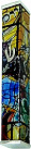 Chagall Mezuza Case yellow - 7cm nickel top