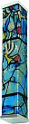 Chagall Mezuza Case turquoise - 12cm nickel top
