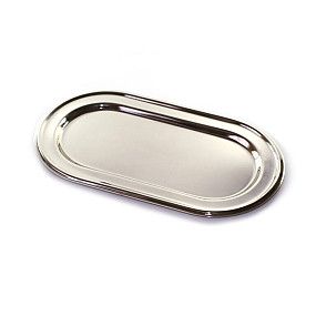 silber plated oval challah  tray