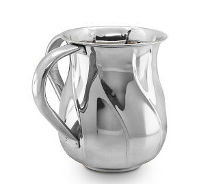Polished stainless steel wash cup