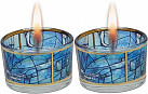 Glass Chagall Tealight holders blue