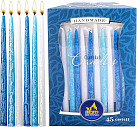 Chanukah Candles - blues and white
