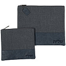 Blue leatherette Tallit and Tefillin Bag set