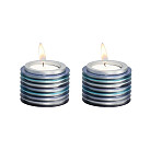 Disc blue candlesticks