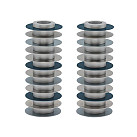 Disc gray candlesticks tall