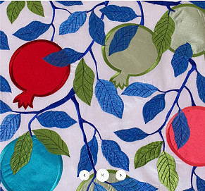 Bamboo Challah Cover mc pomegranates