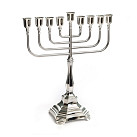 Silver Plated Square Menorah