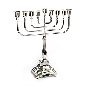Silver Plated Square Menorah