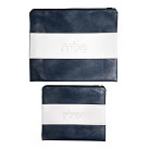 Navy/White Tallit and Tefillin Bag Set