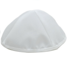 White Satin Kippah - PACK OF 6