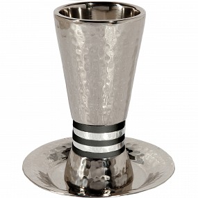 Emanuel Cone Shape Kiddush Cup with Plate
