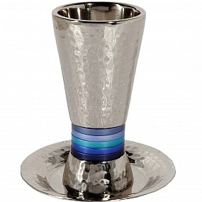 Emanuel Cone Shape Kiddush Cup with Plate