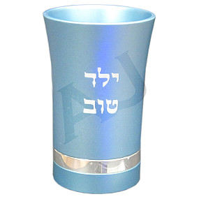 Small Kiddush Cup - Boy Teal 
