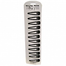 Pack of 12 Kippah Clips in Silver/Gold/Black